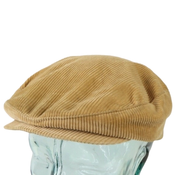 Corduroy Newsboy Hut Damen - Vintage Baskenmütze Mit Knopfdekoration